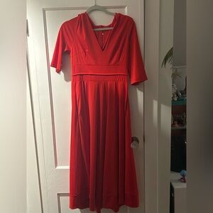 Elegant Red Women's Dress
